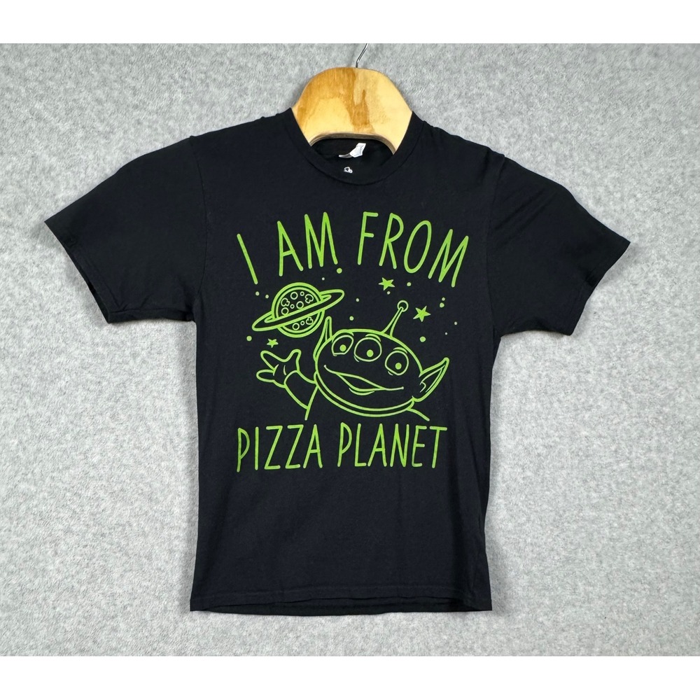 Disney Pixar T-Shirt Men Small Black Planet Alien Toy Story Tee